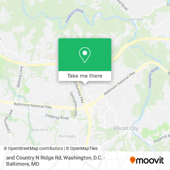 and Country N Ridge Rd map