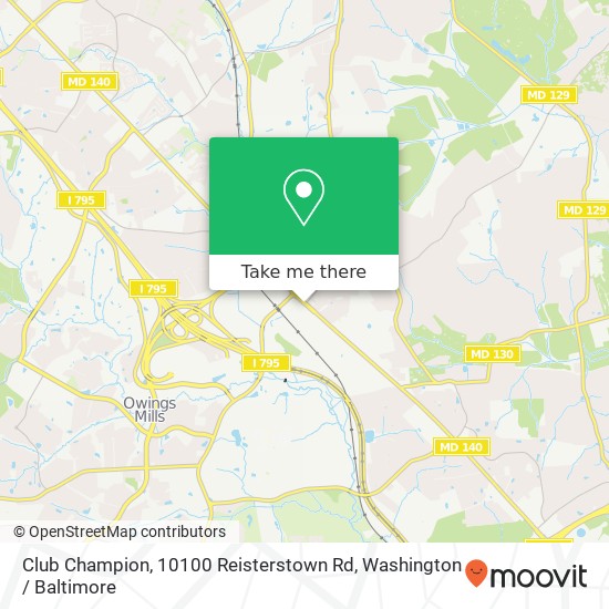 Club Champion, 10100 Reisterstown Rd map