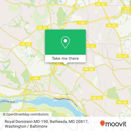 Royal Dominion MD-190, Bethesda, MD 20817 map