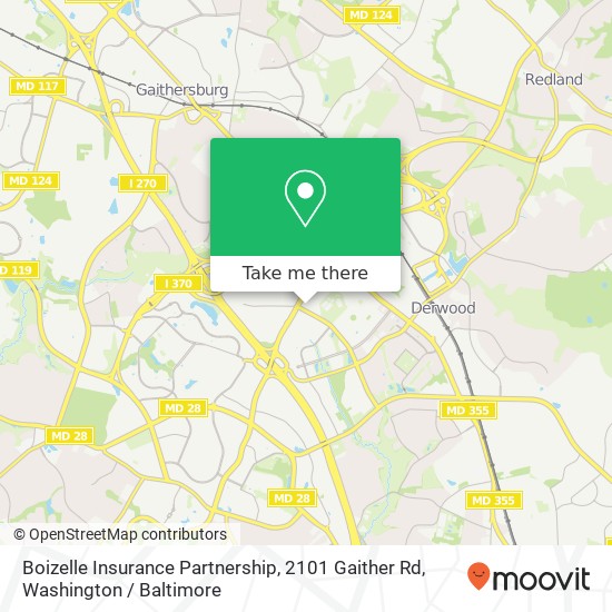 Mapa de Boizelle Insurance Partnership, 2101 Gaither Rd