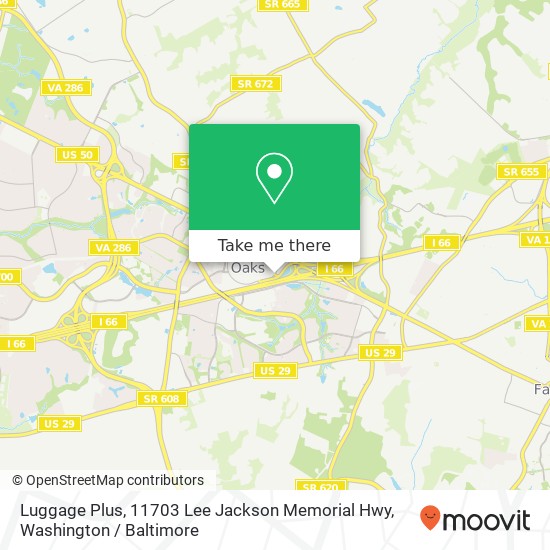 Luggage Plus, 11703 Lee Jackson Memorial Hwy map