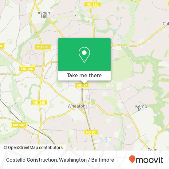 Costello Construction map