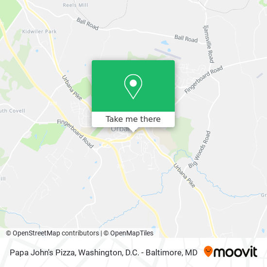 Papa John's Pizza map