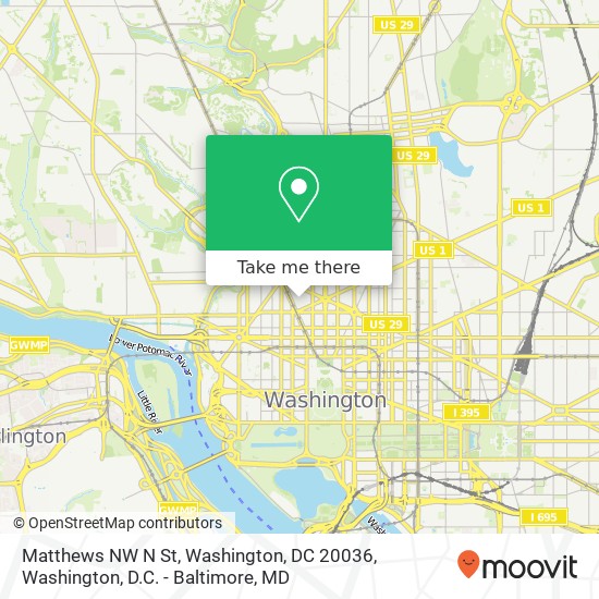 Matthews NW N St, Washington, DC 20036 map