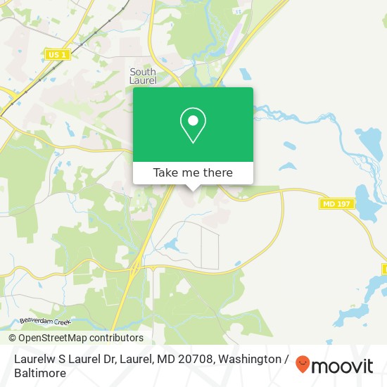 Mapa de Laurelw S Laurel Dr, Laurel, MD 20708