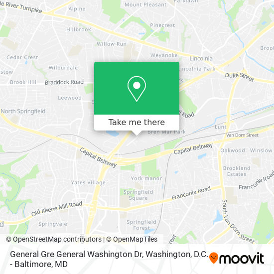 Mapa de General Gre General Washington Dr