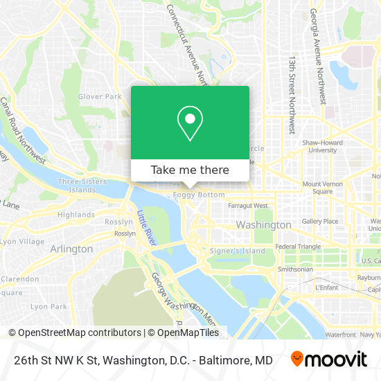 Mapa de 26th St NW K St