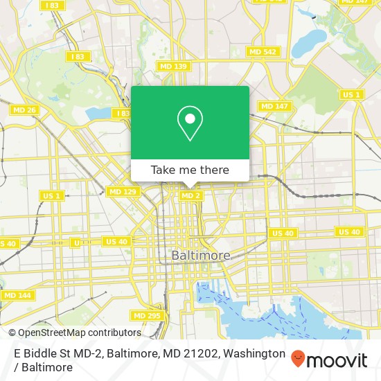 E Biddle St MD-2, Baltimore, MD 21202 map