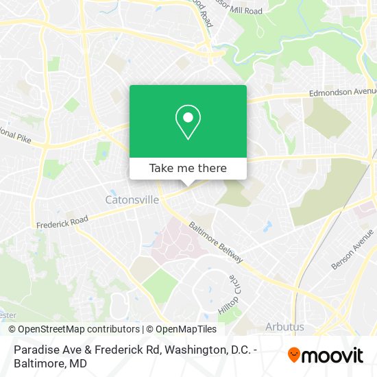 Mapa de Paradise Ave & Frederick Rd