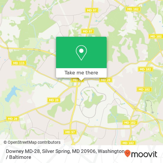 Mapa de Downey MD-28, Silver Spring, MD 20906