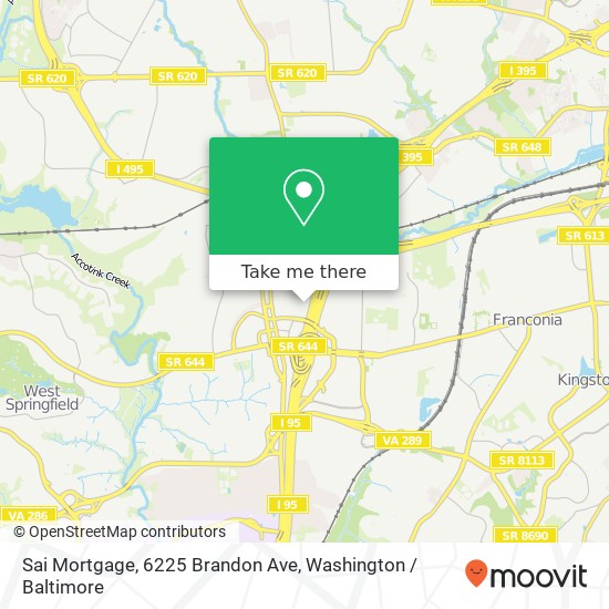 Sai Mortgage, 6225 Brandon Ave map