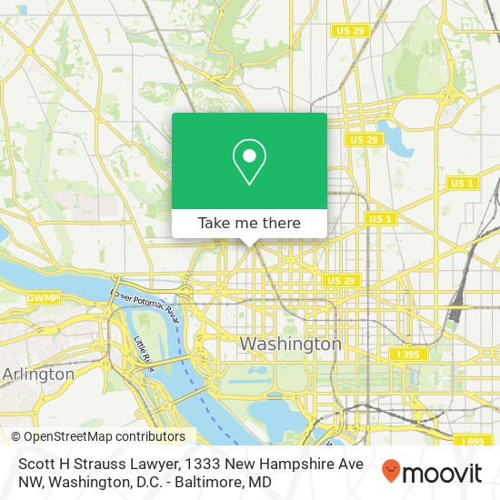 Scott H Strauss Lawyer, 1333 New Hampshire Ave NW map