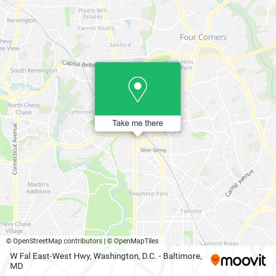 Mapa de W Fal East-West Hwy