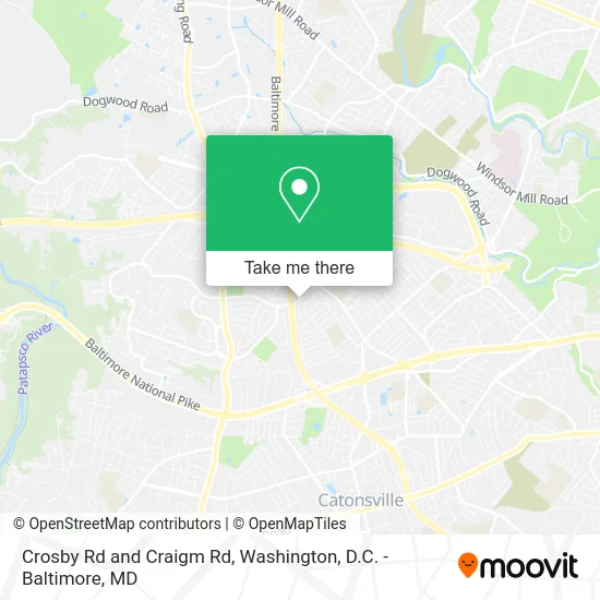 Crosby Rd and Craigm Rd map
