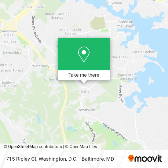 715 Ripley Ct, Crownsville, MD 21032 map