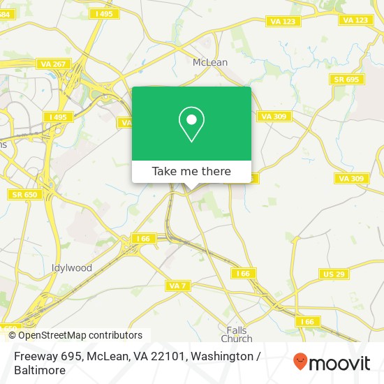 Mapa de Freeway 695, McLean, VA 22101