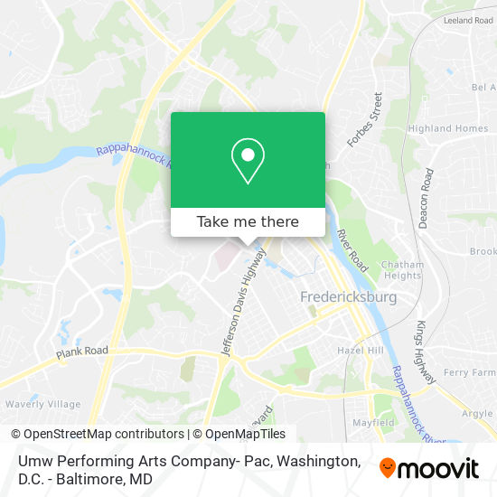 Umw Performing Arts Company- Pac map