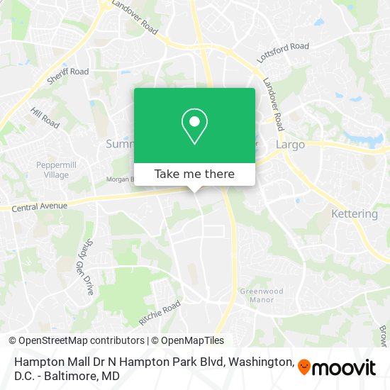 Mapa de Hampton Mall Dr N Hampton Park Blvd