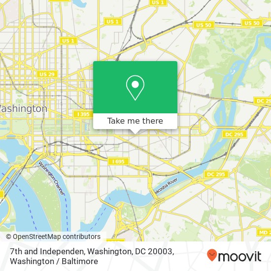 Mapa de 7th and Independen, Washington, DC 20003