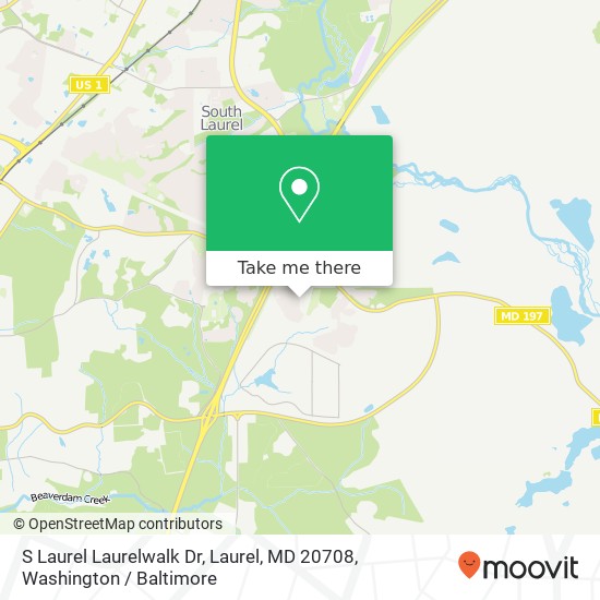 Mapa de S Laurel Laurelwalk Dr, Laurel, MD 20708