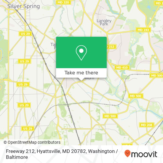 Mapa de Freeway 212, Hyattsville, MD 20782