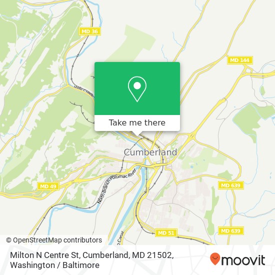 Milton N Centre St, Cumberland, MD 21502 map