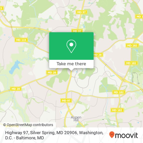 Highway 97, Silver Spring, MD 20906 map