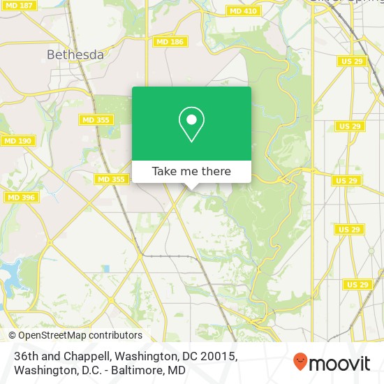 36th and Chappell, Washington, DC 20015 map
