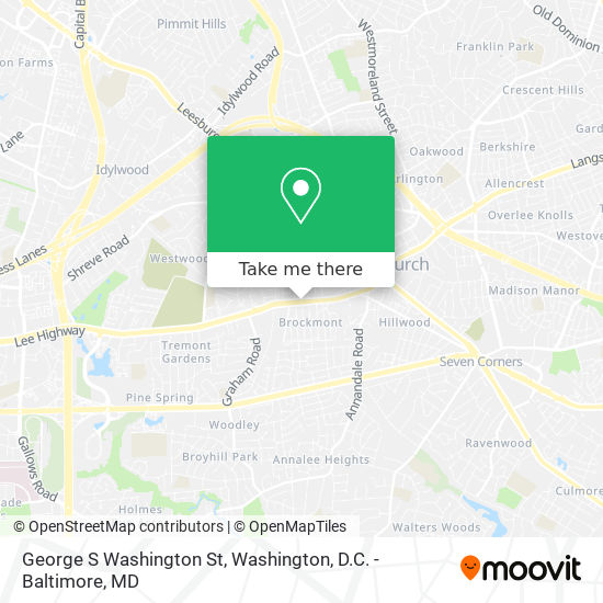 George S Washington St map