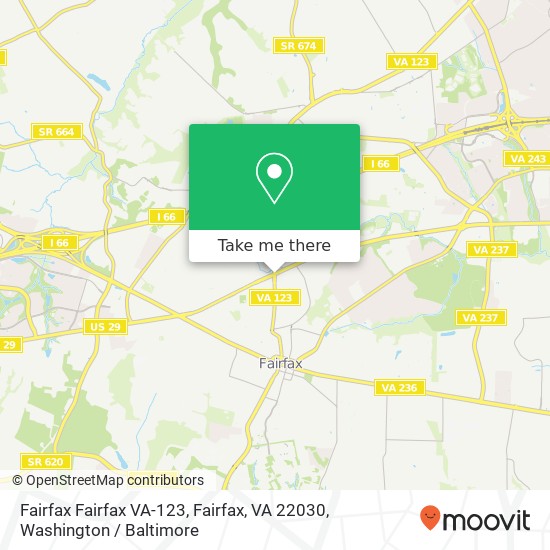 Fairfax Fairfax VA-123, Fairfax, VA 22030 map