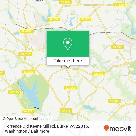 Torrence Old Keene Mill Rd, Burke, VA 22015 map