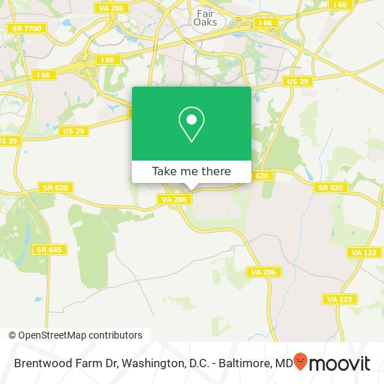 Mapa de Brentwood Farm Dr, Fairfax, VA 22030