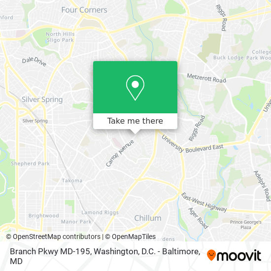 Mapa de Branch Pkwy MD-195