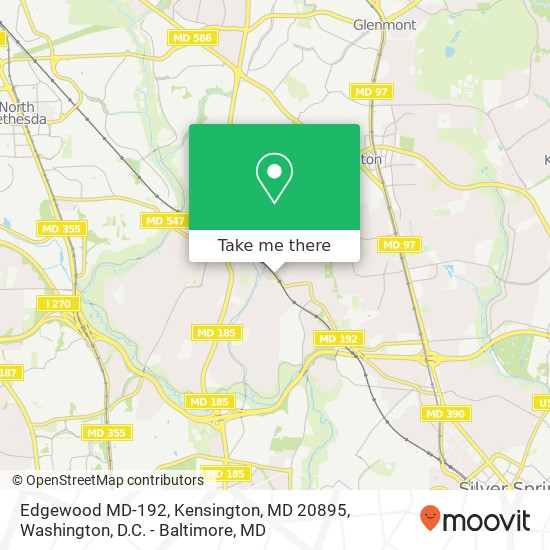 Mapa de Edgewood MD-192, Kensington, MD 20895
