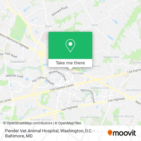 Mapa de Pender Vet Animal Hospital