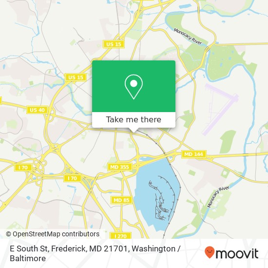 E South St, Frederick, MD 21701 map