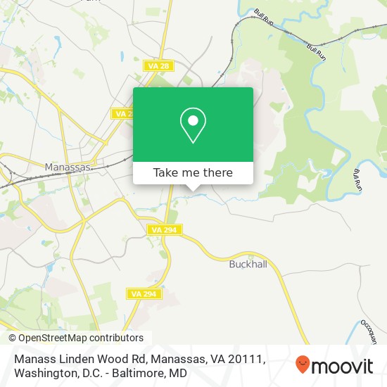 Mapa de Manass Linden Wood Rd, Manassas, VA 20111