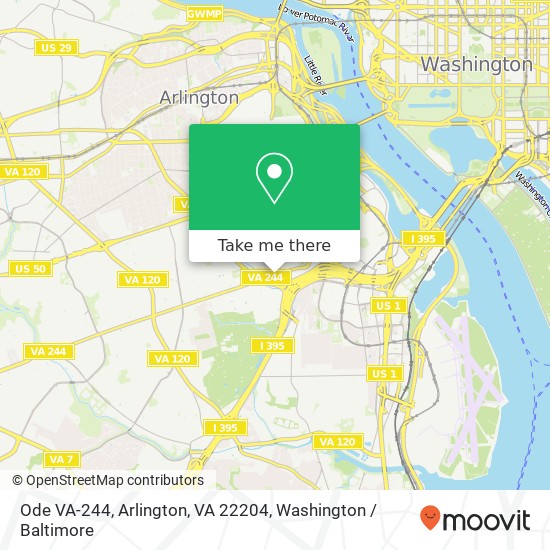 Mapa de Ode VA-244, Arlington, VA 22204