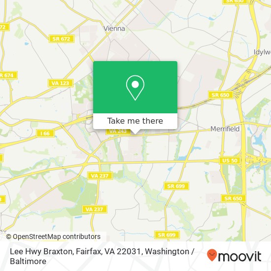 Lee Hwy Braxton, Fairfax, VA 22031 map