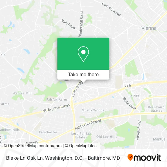 Blake Ln Oak Ln map