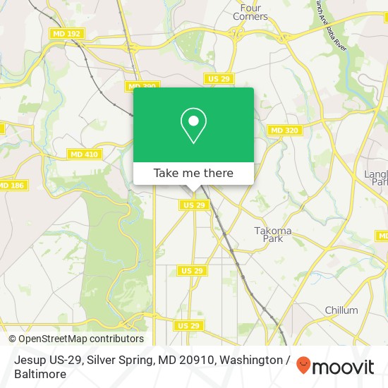 Mapa de Jesup US-29, Silver Spring, MD 20910