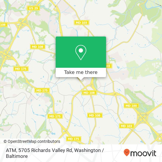 Mapa de ATM, 5705 Richards Valley Rd