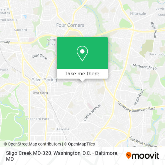 Sligo Creek MD-320 map