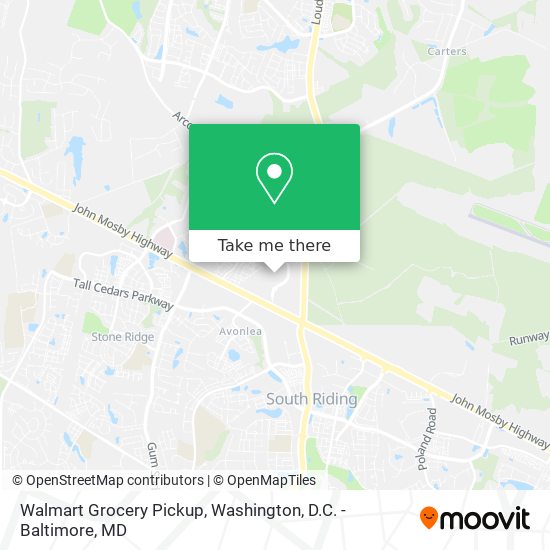 Walmart Grocery Pickup map