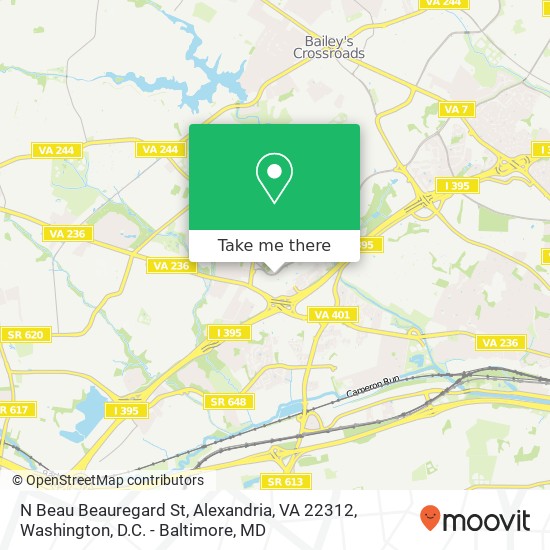 Mapa de N Beau Beauregard St, Alexandria, VA 22312