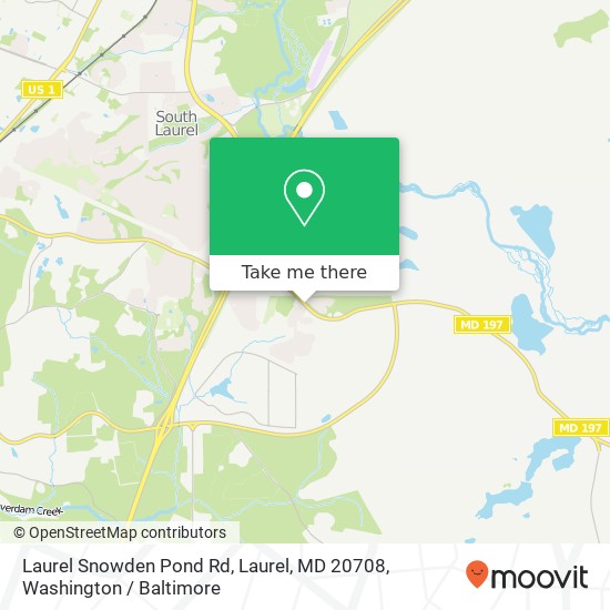 Laurel Snowden Pond Rd, Laurel, MD 20708 map