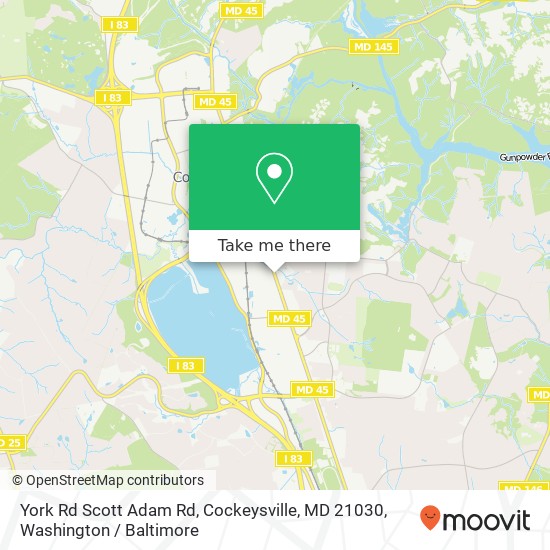 Mapa de York Rd Scott Adam Rd, Cockeysville, MD 21030