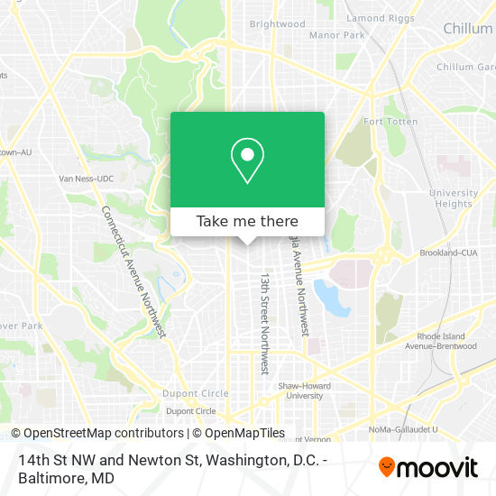 Mapa de 14th St NW and Newton St