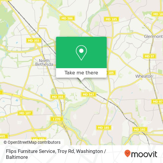 Flips Furniture Service, Troy Rd map