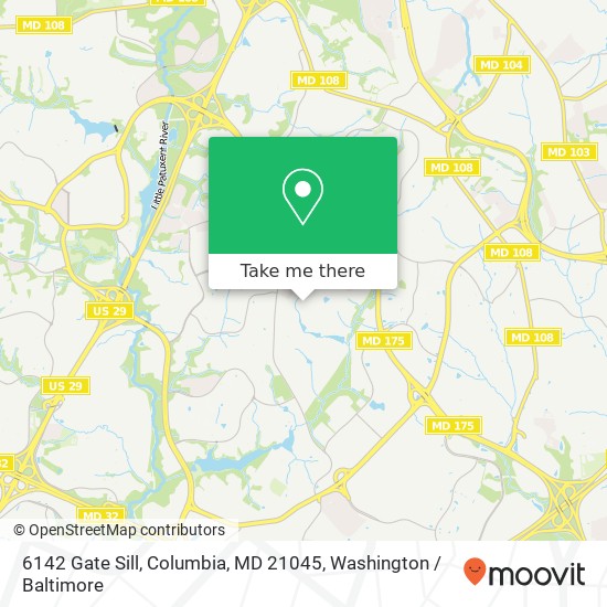 Mapa de 6142 Gate Sill, Columbia, MD 21045
